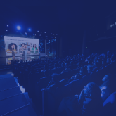 amphithéâtre du Grimaldi Forum a Monaco plein pour la conférence d'ouverture du salon One to One Retail E-Commerce