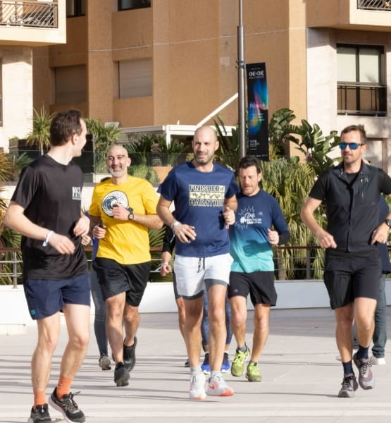Running session at the event