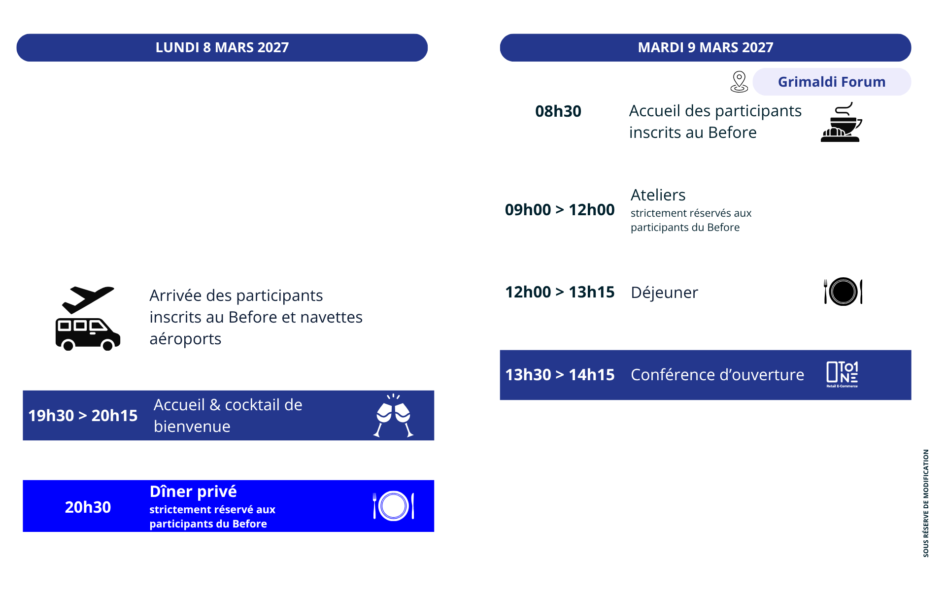 Le Programme du Before 2026 en français