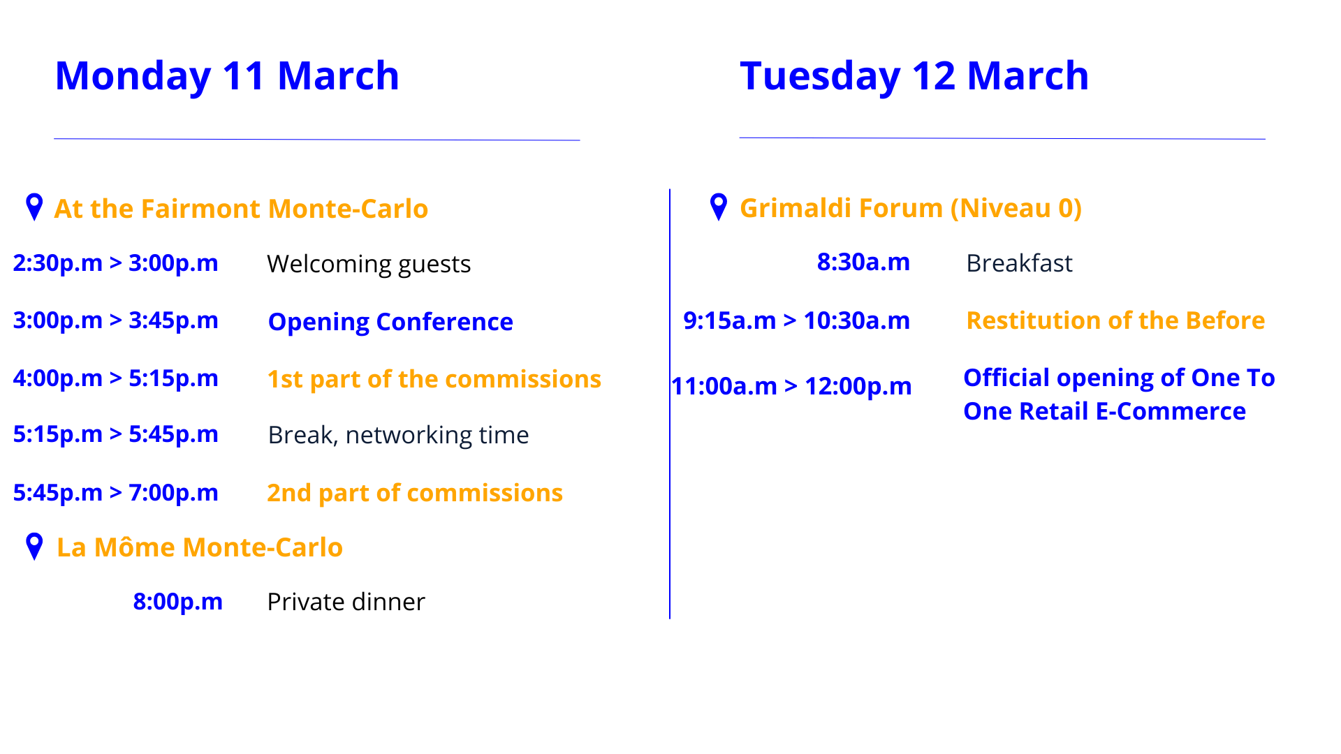 The programme for the Before on 11 March 2024 in english