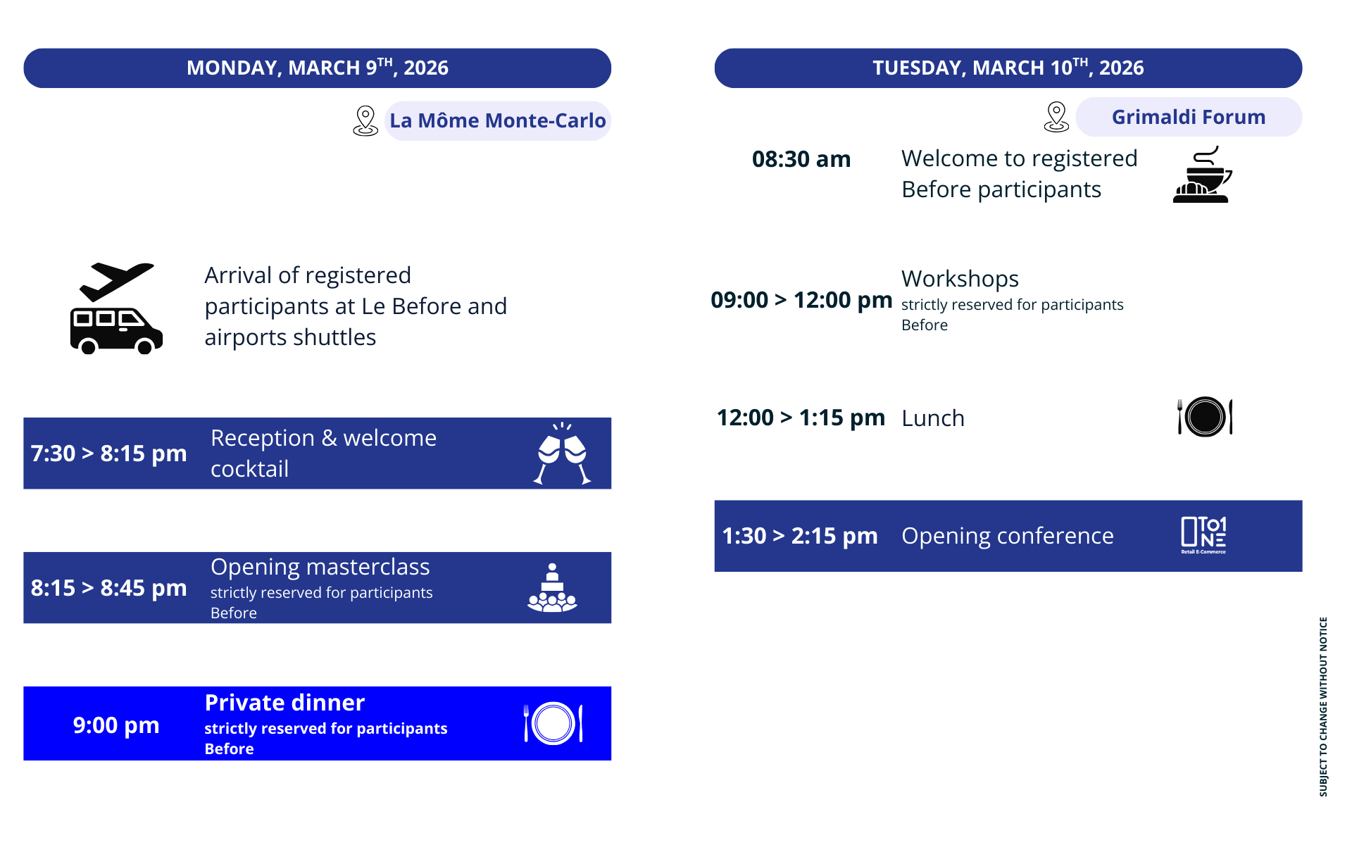 The programme for the Before 2026 in English
