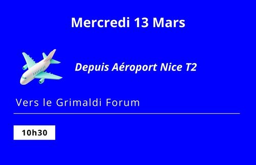 Programme des navettes de Nice vers Monaco le mercredi 13 mars